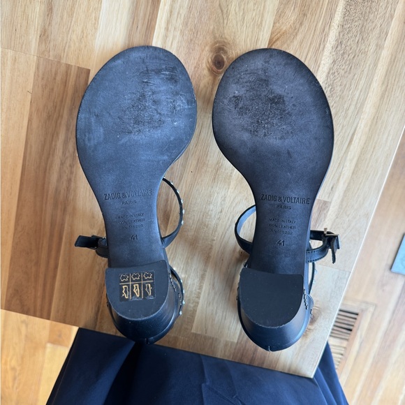 Zadig & Voltaire Black Strappy Heels size 41 - Picture 6 of 7